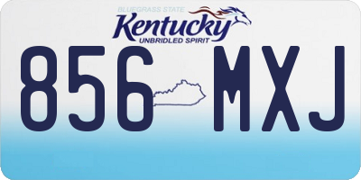 KY license plate 856MXJ