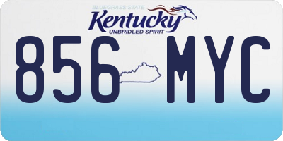 KY license plate 856MYC
