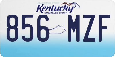 KY license plate 856MZF