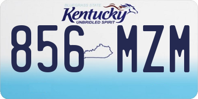 KY license plate 856MZM