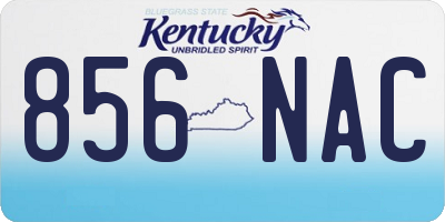 KY license plate 856NAC