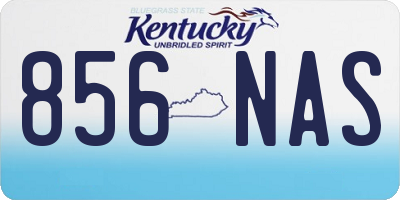 KY license plate 856NAS