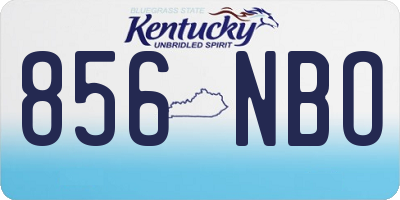 KY license plate 856NBO