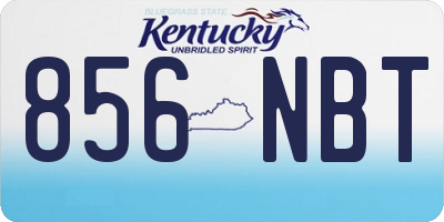 KY license plate 856NBT