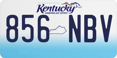KY license plate 856NBV