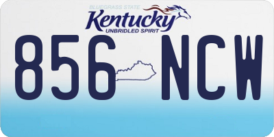 KY license plate 856NCW