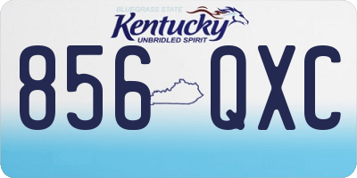 KY license plate 856QXC