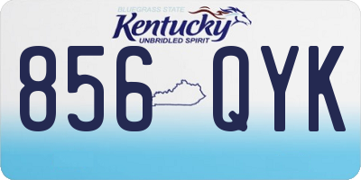 KY license plate 856QYK