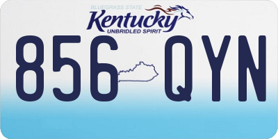 KY license plate 856QYN