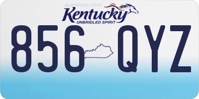 KY license plate 856QYZ