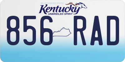 KY license plate 856RAD