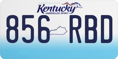 KY license plate 856RBD