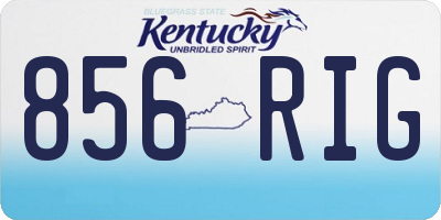 KY license plate 856RIG