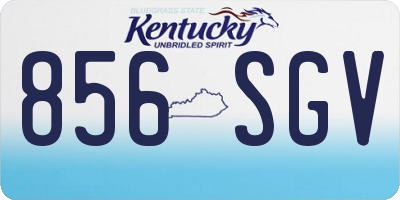 KY license plate 856SGV