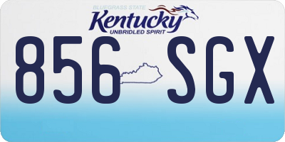 KY license plate 856SGX