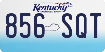 KY license plate 856SQT