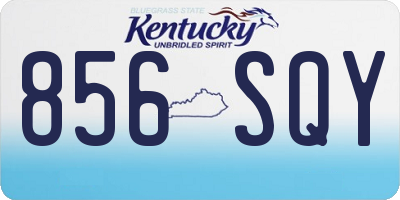 KY license plate 856SQY