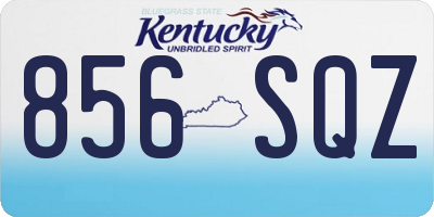 KY license plate 856SQZ
