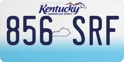 KY license plate 856SRF