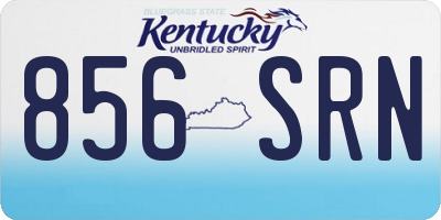 KY license plate 856SRN