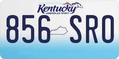 KY license plate 856SRO