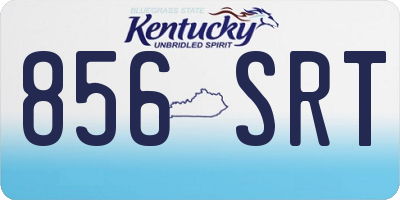 KY license plate 856SRT