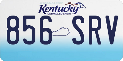 KY license plate 856SRV