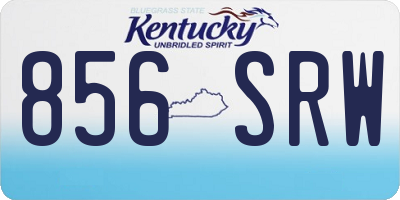 KY license plate 856SRW