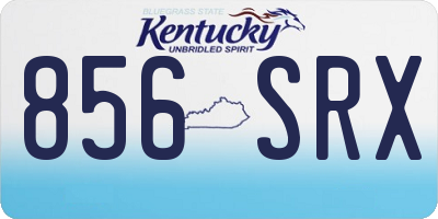 KY license plate 856SRX