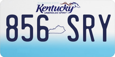 KY license plate 856SRY