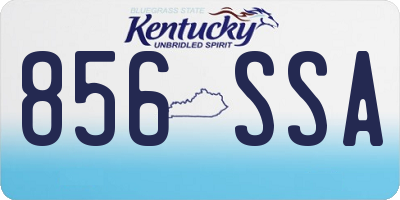KY license plate 856SSA
