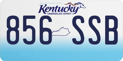 KY license plate 856SSB