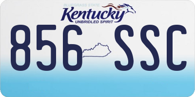KY license plate 856SSC