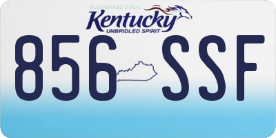KY license plate 856SSF