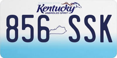 KY license plate 856SSK