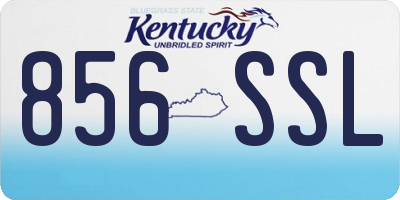 KY license plate 856SSL