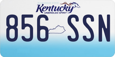 KY license plate 856SSN