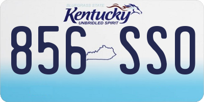 KY license plate 856SSO