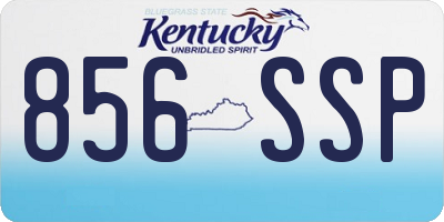 KY license plate 856SSP