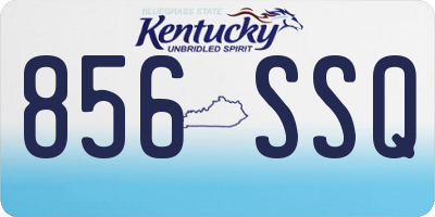 KY license plate 856SSQ