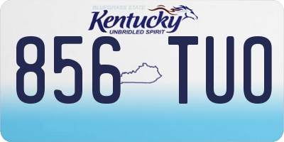 KY license plate 856TUO