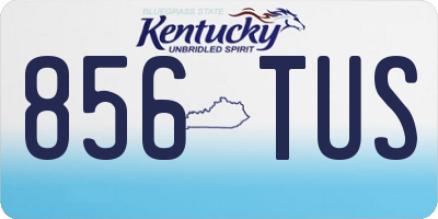 KY license plate 856TUS