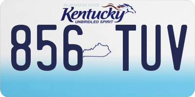 KY license plate 856TUV