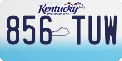 KY license plate 856TUW