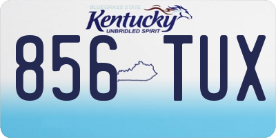 KY license plate 856TUX
