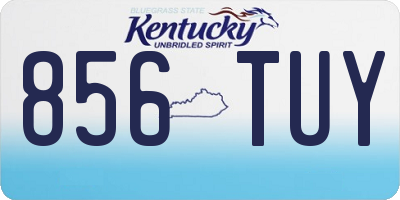 KY license plate 856TUY