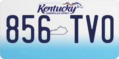 KY license plate 856TVO