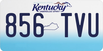 KY license plate 856TVU