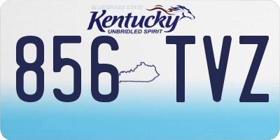 KY license plate 856TVZ
