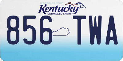 KY license plate 856TWA